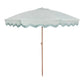 Scalloped Aquamarine Beach Umbrella